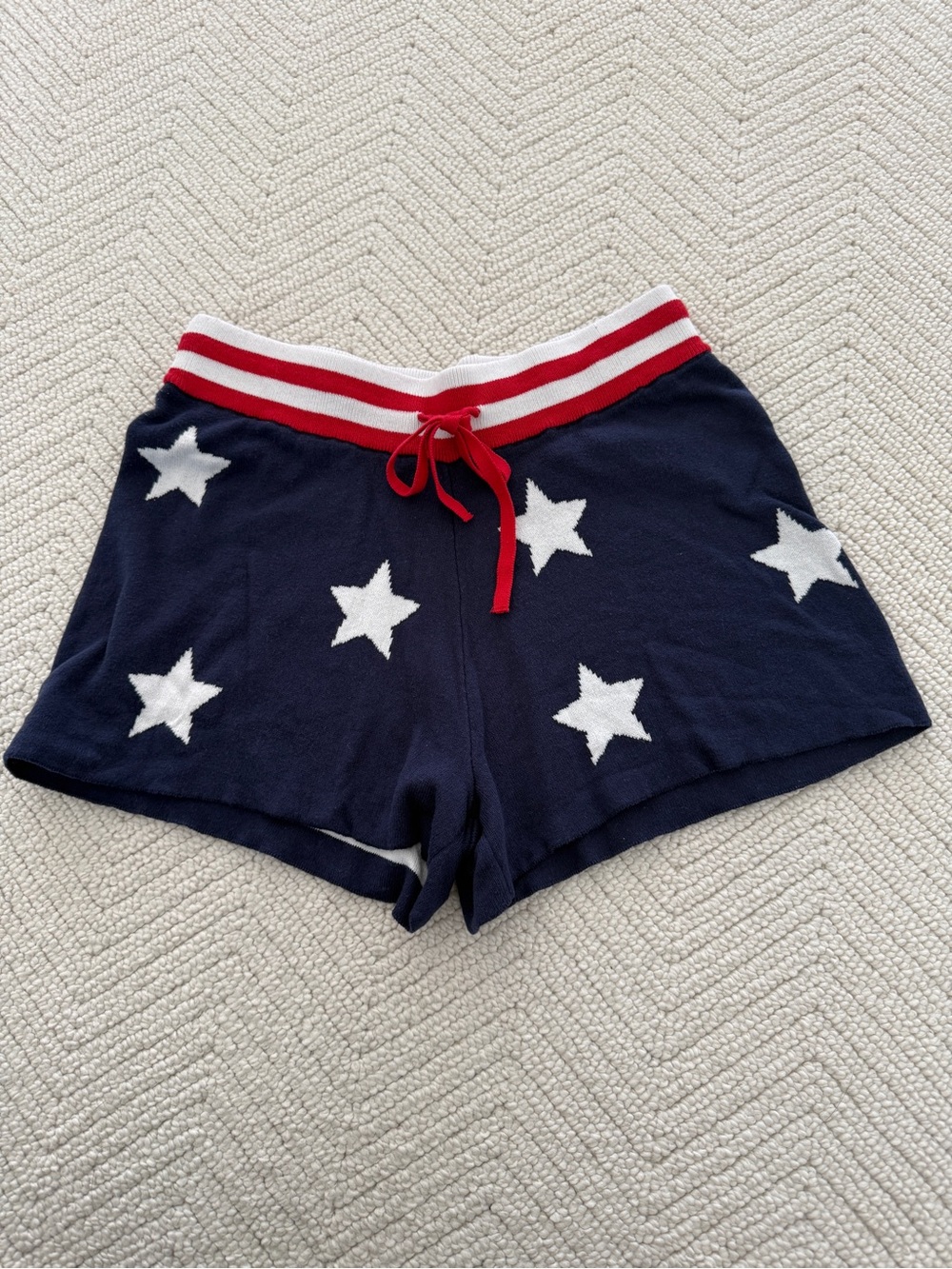 Beach Riot Knit red white and blue Shorts